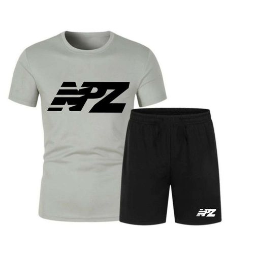 Ensemble Maillot Et Short De Football Npz Enfant Gris (Taille 3/4 Ans,Couleur Gris)
