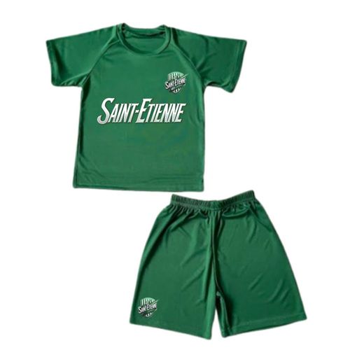 Ensemble Football Enfant - Inspiré De Saint-Étienne - Maillot Et Short Vert (Taille 6 Ans,Couleur Vert)