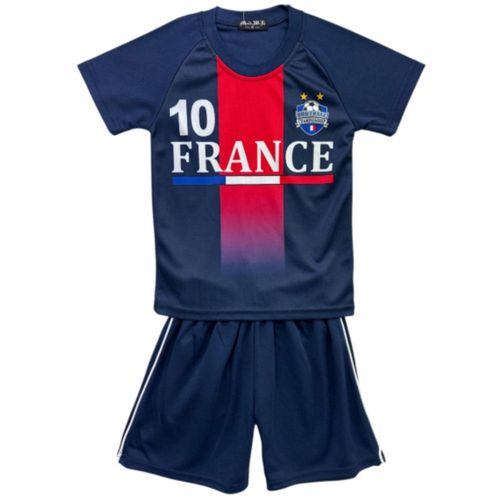 Ensemble De Football Enfant Maillot Et Short - Inspiré De France - Bleu Marine (Taille 14 Ans,Couleur Bleu)