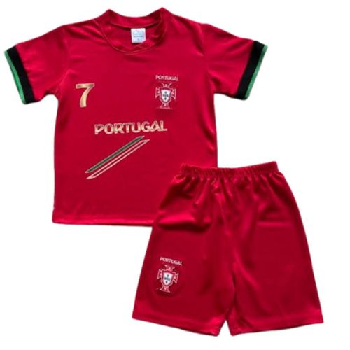Ensemble Football Enfant - Maillot Et Short - Portugal - Taille 4 Au 14 Ans (Taille 6 Ans,Couleur Rouge)