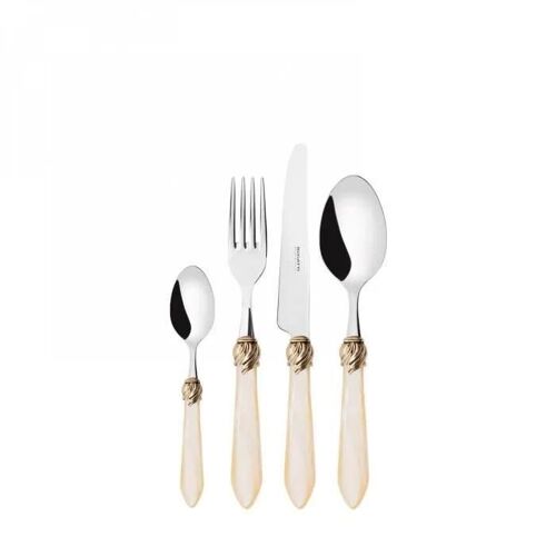 Couverts - Falabella - Couronne Dorée - 24 Pièces - Acier Inoxydable 18/10 - Pour Enfants