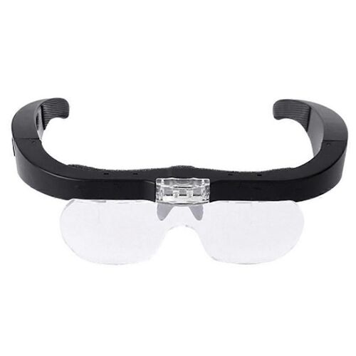 Loupe De Lunettes Rechargeable Montée Sur La Tête Avec Lentilles Amovibles 1,5x, 2,5x, 3,5x, 5x, Convient