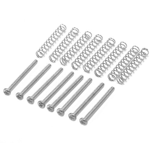 8 Pcs M2.5x32mm Guitare Electrique Humbucker Micros Ajustent La Hauteur Vis Et Ressort - Pitch 0.4mm - Si