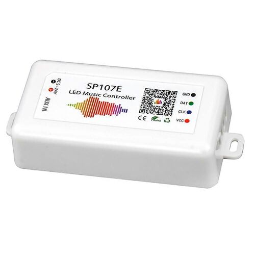 SP107E Contrôleur LED Bluetooth Smart APP WS2811 / 2812B Bande lumineuse Gradation LED Contrôleur de musique