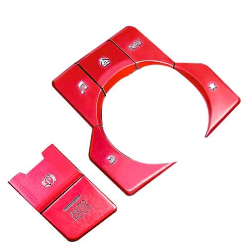 7 Pcs Rouge Électronique Frein À Main Multimédia Bouton Couverture Garniture Pour 6 -5 -9 2016-2020 Console Centrale Sti