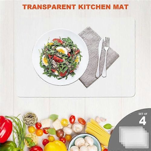 Tapis De Cuisine Transparent,Tapis De Table Basse,Protecteur De Table,Sets De Table Imperméables,Économiseur De Plan De Travail,Placema