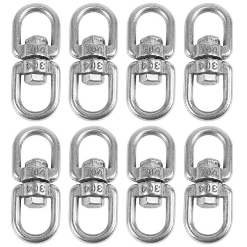 8PCS Acier Inoxydable Suspendu Panier Spinners Plante Cintre Pivotant Crochet Pivotant Clip Pivotant pour Chien Laisse Flo