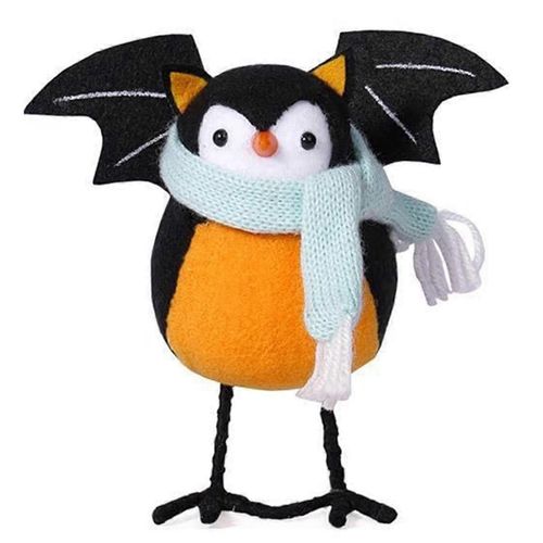 Statue d'oiseau debout d'Halloween,statue d'oiseau fantôme,poupée d'oiseau d'Halloween,décoration de fenêtre de bureau à la maison