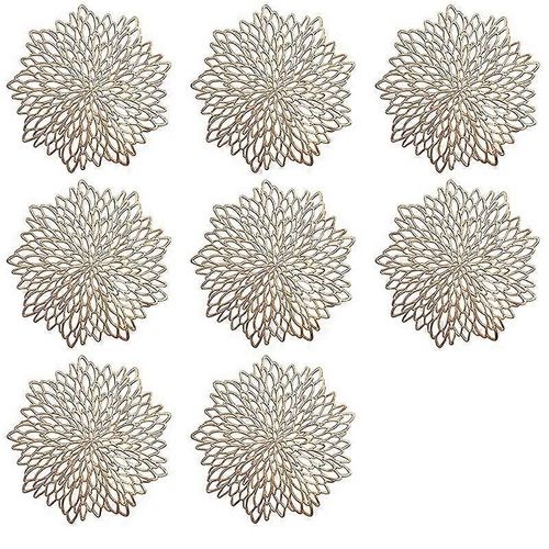 Set De Table Rond Doré,Découpe Ronde En Pvc Set De Table Noël,Mariage,Banquet,Restaurant,Hôtel,1