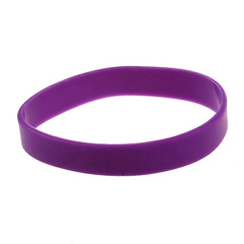 Mode Silicone Caoutchouc Élasticité Bracelet Bracelet Poignet Bracelet Bracelet Violet