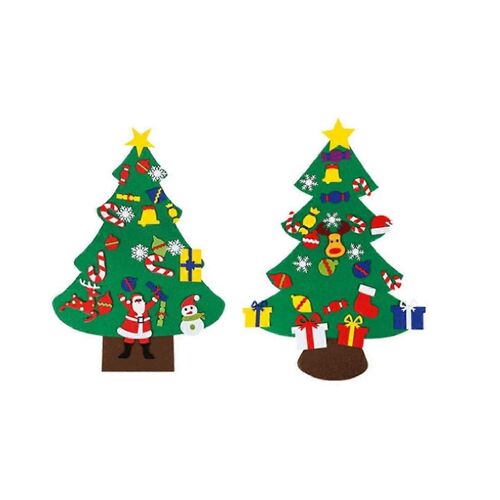2 pcs Noël Cadeau de Noël Feutre Tissu Noël Autocollants Bonbons Dessert Biscuit Vieil Homme Bonhommes de Neige De