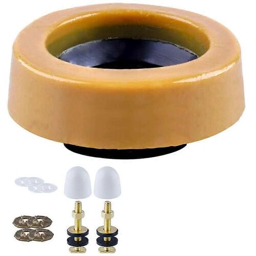 Kit d'anneau de cire de toilette pour les toilettes de sortie de sol Nouvel installer ou réinclure le placard, les capuchons de boulon, la bride et