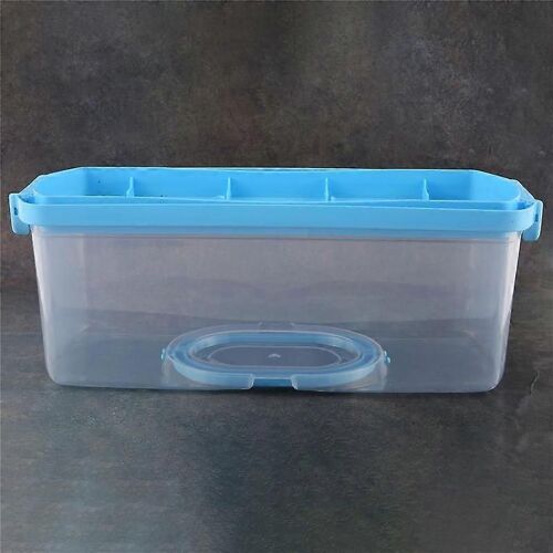 Boîte À Pain Portable Avec Poignée Récipient À Gâteau En Plastique Rectangulaire Gardien De Stockage De Nourriture Transporteur