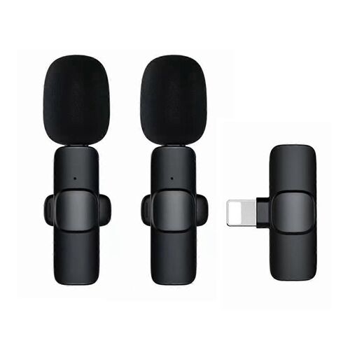 Microphone cravate sans fil pour //Android/ordinateur portable,Microphone cravate plug-play, microphone à pince sans fil-B