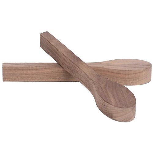 Pack De 2 Cuillères De Sculpture Sur Bois Blanc Noyer Inachevé En Bois Artisanat Whittling Kit Pour Les Enfants Débutants