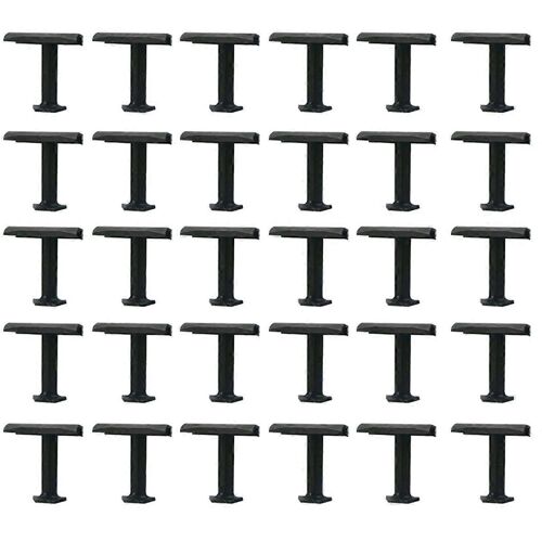 30PCS 35mm Clips de drainage d'eau de panneau solaire, clips de modules PV noirs pour drain d'eau panoramique photovoltaïque