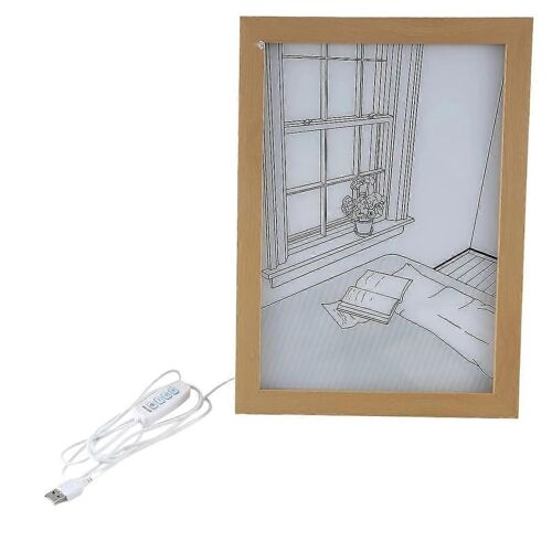 Usb Lampe De Chevet Led Éclairage Peinture Art Lampe Home Decor Soleil Peinture Veilleuse Anniversaire
