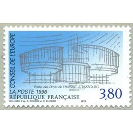 France 1996, Très Beau Timbre Neuf** Luxe De Service Du Conseil De L'Europe, Yvert 117, Palais Des Droits De L'Homme.