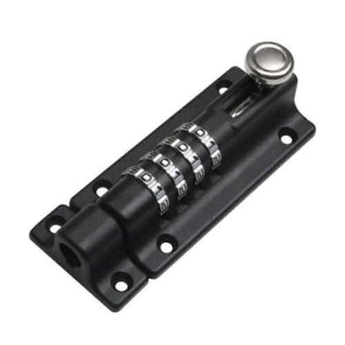 Serrure à mot de passe Loquet de porte en métal noir Antivol Sécurité Combinaison Digit Cadenas Maison extérieure Bois