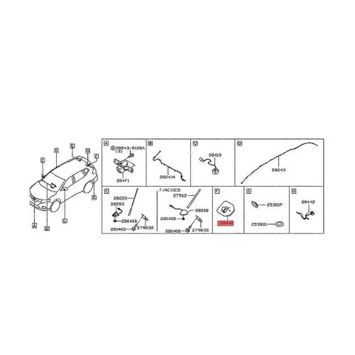 Kit De Caméra De Recul Pour Voiture Rouge 2014-2017 (28442-4ba0d)