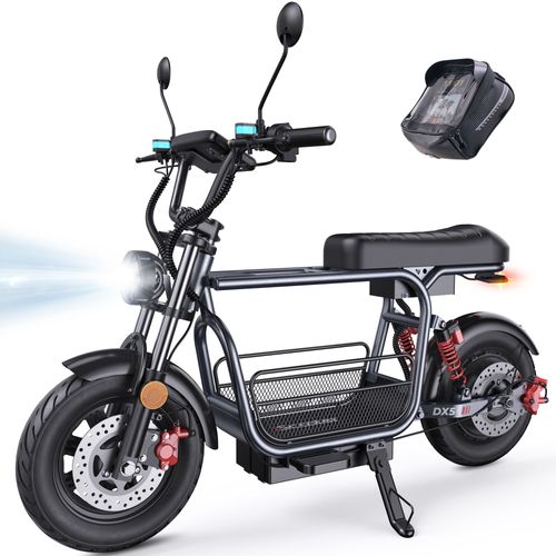 Trottinette Électrique Iscooter Dx5 - Autonomie De 72 Km - Quatre Vitesses - 48 V - 15,6 Ah - Panier Amovible - 1 500 W - Modèle Tout-Terrain Et Urbain