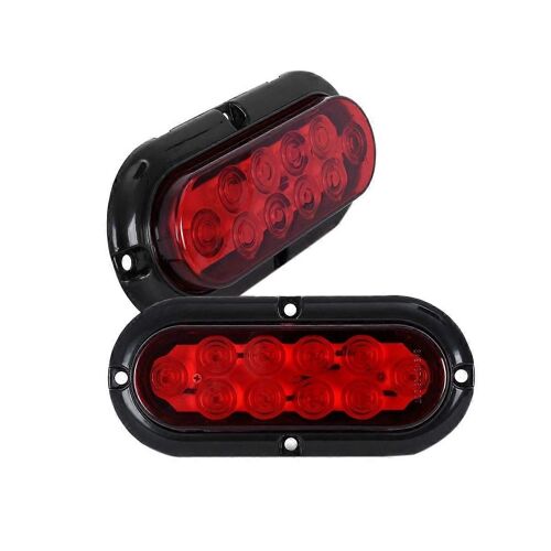 6 Pouces Led Ensemble Bord Lumière Feu Arrière Clignotant Lumière Feu De Freinage Accessoires De Voiture Rouge