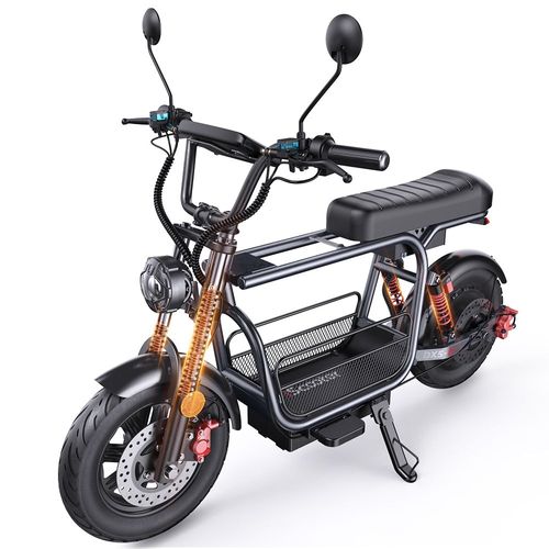 Trottinette Électrique Avec Panier Iscooter Dx5 15" Moteur 1500w Vitesse Maximale 55km/H 48v 15,6ah Autonomie 72km Charge Maximale 150kg Noir