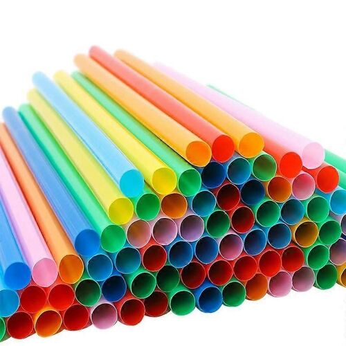 Lot De 300 Pailles Géantes De 26,2 Cm,Extra Larges Et Extra Longues,Couleurs Vives Assorties