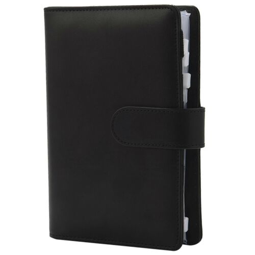 Classeur Budgétaire,A6 Pu Cuir Carnet Planificateur Organisateur Rechargeable 6 Anneaux Classeur Lettre De Motivation Bâton