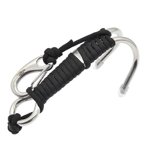 Plongée Sous-Marine Double Dual Stainless Steel Reef Drift Hook Avec Ligne Et Crochet De Clips Pour La Plongée Actuelle
