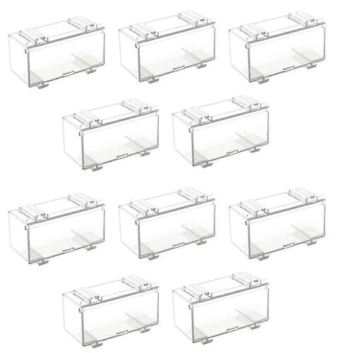 Lot de 10 vitrines en acrylique transparent pour moulage de voiture,roues,modèle de voiture,vitrine,échelle,affichage de roues