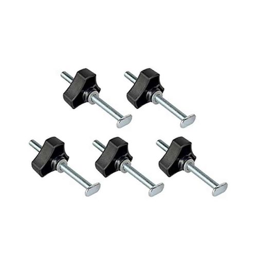 Lot de 5 boulons de rail M8 T Kit de boutons Boulons à fente en T de 4 pouces avec rondelles Accessoires de rail en T pour menuiserie