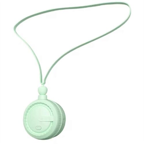 Ventilateur de cou portable Ventilateur de cou sans lame 3 vitesses Chargement USB Ventilateur portable réglable à 360 degrés Vert rotatif