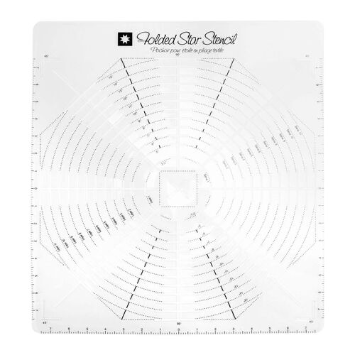 Modèle de guide d'étoile plié pour tissu, modèles d'entoilage imprimés conçus pour être utilisés avec des motifs pliés ronds ou carrés
