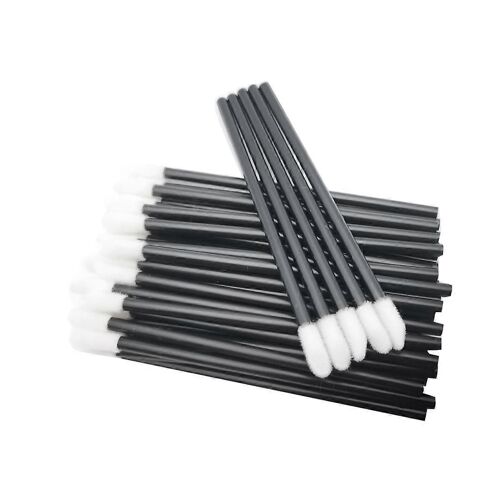 300 Pcs Jetable Lip Brush Make Up Brush Rouge À Lèvres Brillant Baguettes Applicateur Maquillage Outil De Beauté Noir