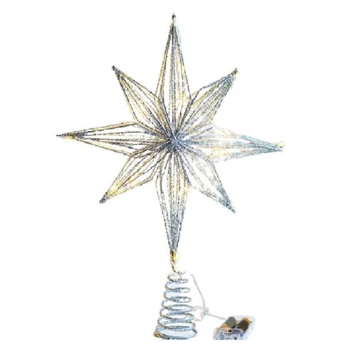 Décorations de Noël pour les décorations de Noël à la maison de lampe LED Star pour les ornements d'arbre à huit pointes St