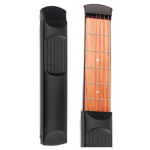Portable Pocket Guitar 6 Fret Wooden Practice 6 Strings Guitar Trainer Pour Débutants