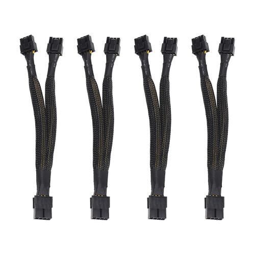 4Pcs 8 broches PCI-E PCI Express carte graphique vidéo GPU VGA 8 broches femelle à double GPU 8 (6 + 2) broche mâle