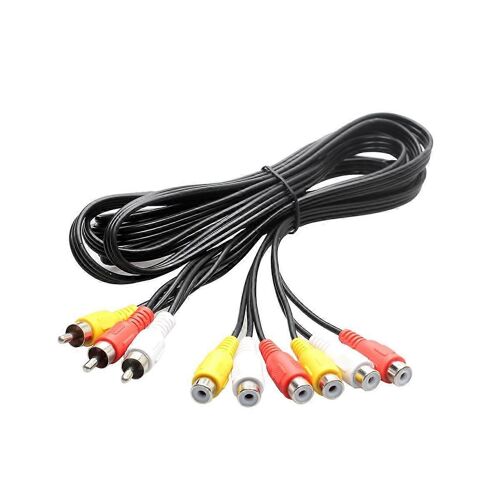 Audio Video Câble adaptateur AV pour TV Lecteur DVD Répartiteur vidéo Câble HD-TV RCA 3 RCA à 6 RCA Femelle Mâle Répartiteur de prise