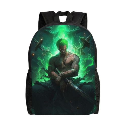 Sac d'école Roronoa Zoro, sac à dos de dessin animé, sac tendance pour garçons, sac d'école, sac à dos de voyage-HXN1516