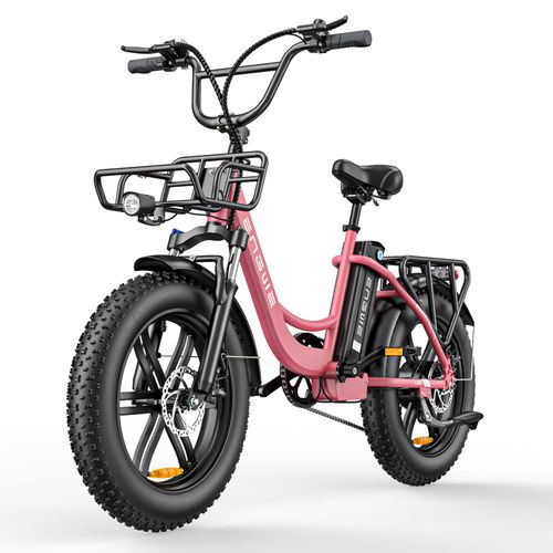 Engwe L20 Boost - Vélo Électrique 20" - Autonomie 140km - Batterie Amovible 48v13ah - Moteur 250w - 7 Vitesses - Vtc Fat Bike,Rouge