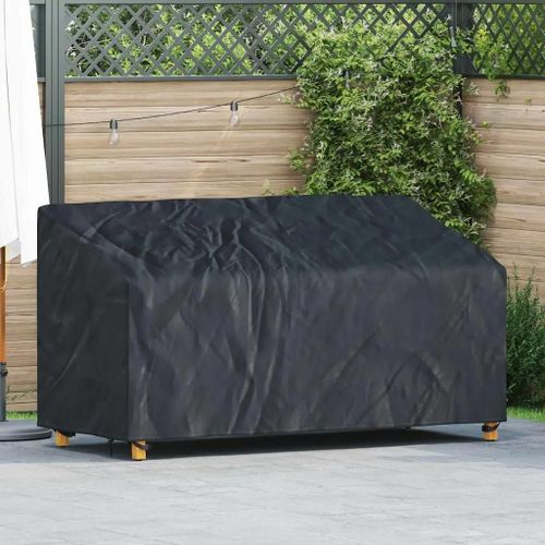 Vidaxl Housse De Banc De Jardin Noir 205 X 85 X 65 / 94 Cm Tissu 600d