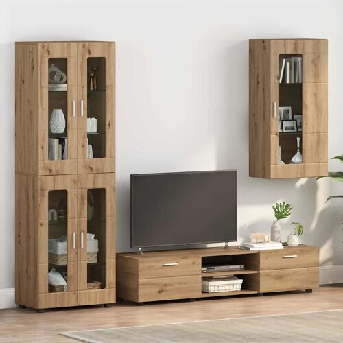 Vidaxl Meuble Mural Chêne Artisanal 55 X 29 X 100 Cm Bois D'ingénierie
