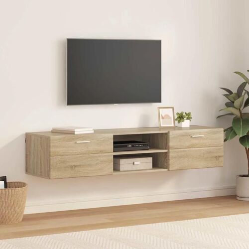 Vidaxl Meuble Tv Chêne Sonoma 150 X 39 X 30 Cm Bois D'ingénierie