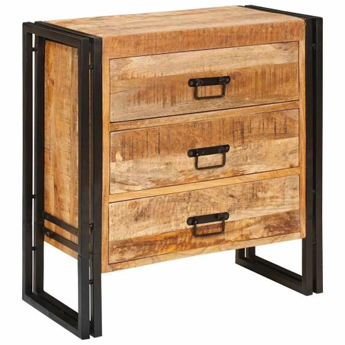 Vidaxl Buffet Marron 66 X 33 X 70 Cm Bois De Manguier Massif