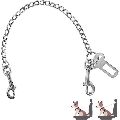 Tqcp-Laisse Chien Chaîne Inoxydable: 80 Cm Laisse Chaîne En Métal Ceintures De Sécurité Pour Chien, Duty Uni Laisse Chaînelaisse Pour Chien En Chaîne Chromée Pour Chiot Petite Taille Chiens