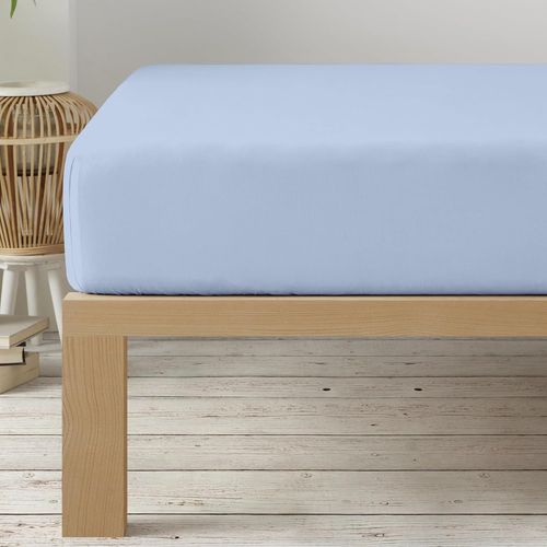 Tianyi-Degrees Home - Collection - Drap Housse 135x190+33 - Microfibre Polyester Brossée - Grandes Bonnet 33 Cm - Bleu Clair