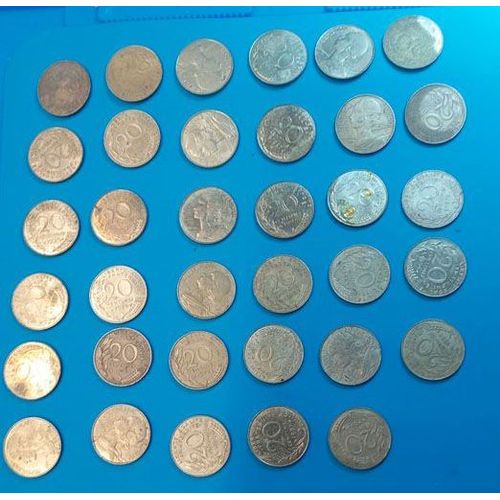 Ot De 36 Pièces De 20 Centimes Anciens – Collection 12 €