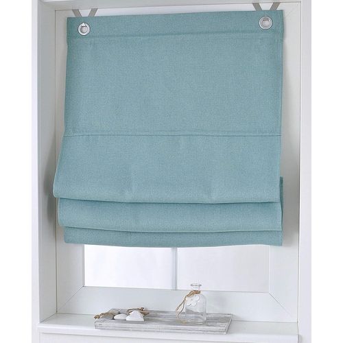 Store Bateau Dimout Blackout Oeilets Sans Perçage Turquoise 80 X130 Cm