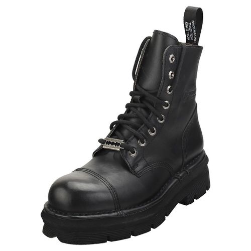 New Rock Military Stylish Boots Mixte Adulte Bottes Classique Noir